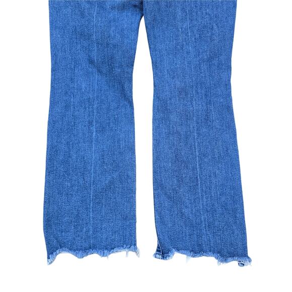 Mother The Insider Crop Step Chew Jeans Size 28 Dancing Coals Blue Stretch Denim - Picture 8 of 10